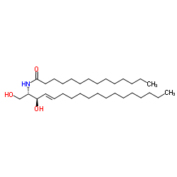 N-肉豆蔻酰-D-赤型-神经鞘氨醇结构式