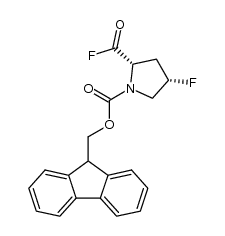 (2S,4S)-N-Fmoc-4-fluoropyrrolidine-2-carbonyl fluoride Structure