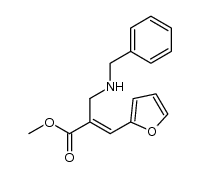 methyl (E)-2-[(benzylamino)methyl]-3-(furan-2-yl)acrylate Structure