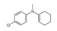 N-(4-chlorophenyl)-N-methylcyclohex-1-en-1-amine结构式