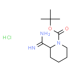 1-BOC-PIPERIDINE-2-CARBOXAMIDINEHYDROCHLORIDE structure