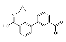 3-[3-(cyclopropylcarbamoyl)phenyl]benzoic acid结构式