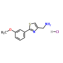 1-[2-(3-Methoxyphenyl)-1,3-thiazol-4-yl]methanamine hydrochloride (1:1) Structure