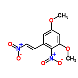 1,5-Dimethoxy-2-nitro-3-[(E)-2-nitrovinyl]benzene结构式