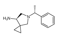 7-(R)-amino-5-(1(R)-phenylethyl)-5-azaspiro(2.4)heptane Structure