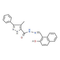 (E)-N-((2-hydroxynaphthalen-1-yl)methylene)-4-methyl-3-phenyl-1H-pyrazole-5-carbohydrazide Structure