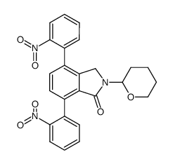 2-(tetrahydropyran-2-yl)-4,7-bis(2-nitrophenyl)isoindol-1-one结构式