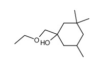 1-Aethoxymethyl-3,3,5-trimethyl-cyclohexanol-(1)结构式