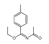 ethyl N-acetyl-4-methylbenzenecarboximidate结构式