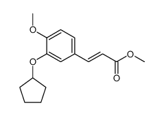 (E)-methyl-3-(3-(cyclopenyloxy)-4-methoxyphenyl)prop-2-enoate结构式