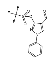 4-formyl-1-phenyl-1H-pyrazol-3-yl trifluoromethanesulfonate结构式