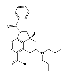 (2aR,4S)-1-benzoyl-4-(dipropylamino)-1,2,2a,3,4,5-hexahydrobenzo[cd]indole-6-carboxamide结构式