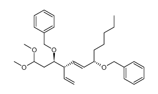 ((((3R,4S,7S,E)-1,1-dimethoxy-4-vinyldodec-5-ene-3,7-diyl)bis(oxy))bis(methylene))dibenzene Structure