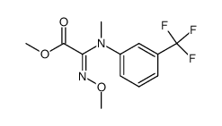 methyl 2-methoximino-2-[N-methyl-N-(3-trifluoromethylphenyl)-amino]-acetate结构式