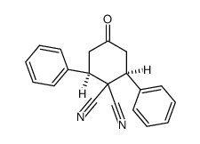 (S,R)-4-oxo-2,6-diphenyl-1,1-cyclohexanedicarbonitrile结构式