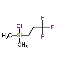 Chloro(dimethyl)(3,3,3-trifluoropropyl)silane structure