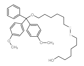 [o6-(dimethoxytrityl)hexyl][6'-hydroxyhexyl]disulfide Structure