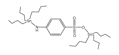 tributylstannyl 4-(tributylstannylamino)benzenesulfonate Structure