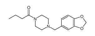 1-[4-(1,3-benzodioxol-5-ylmethyl)piperazin-1-yl]butan-1-one结构式