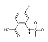 2-甲磺酰氨基-4-氟苯甲酸结构式
