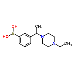 (3-(1-(4-乙基哌嗪-1-基)乙基)苯基)硼酸结构式