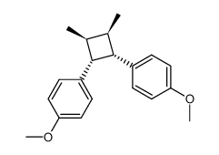 syn-(1α,2β,3β,4β)-1,2-bis(4-methoxyphenyl)-3,4-dimethylcyclobutane结构式