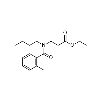 Ethyl 3-(N-butyl-2-methylbenzamido)propanoate Structure