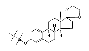 17-ethylenedioxy-3-(t-butyldimethylsilyl)oxyestra-1,3,5(10)-triene结构式