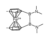 1,2-bis(dimethylamino)-1,2-dibora-[2]ferrocenophane Structure