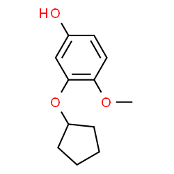 3-(Cyclopentyloxy)-4-methoxyphenol结构式