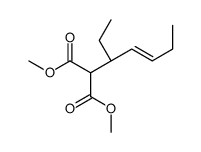 dimethyl 2-[(3R)-hept-4-en-3-yl]propanedioate结构式