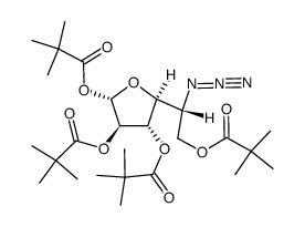 (2S,3R,4S,5S)-5-((R)-1-Azido-2-(Pivaloyloxy)Ethyl)Tetrahydrofuran-2,3,4-Triyl Tris(2,2-Dimethylpropanoate) Structure