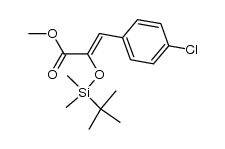 Z-2-[4-chlorophenyl]-1-tert-butyldimethylsilyloxy methyl propenoate Structure