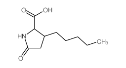 Proline,5-oxo-3-pentyl- structure
