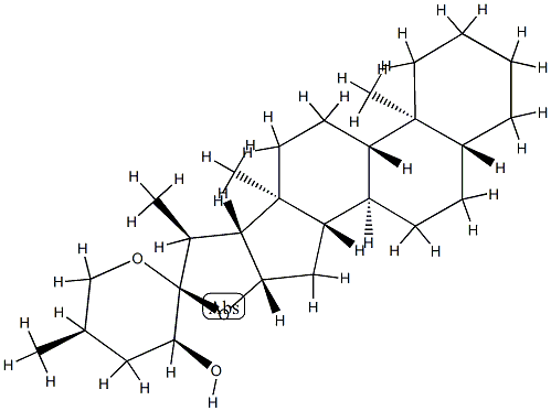(23S,25R)-5α-Spirostan-23-ol结构式