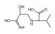 (2S)-2-[(3-amino-2-hydroxy-3-oxopropyl)amino]-3-methylbutanoic acid Structure