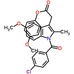 INDOMETHACIN ESTER, 4-METHOXYPHENYL- Structure