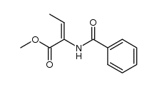 (E)-α-N-benzoylamino-2-butenoic acid methylester结构式