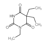 1,5,5-triethyl-1,3-diazinane-2,4,6-trione Structure