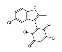 2,5-dichloro-3-(5-chloro-2-methyl-1H-indol-3-yl)[1,4]benzoquinone Structure