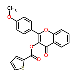 2-(4-Methoxyphenyl)-4-oxo-4H-chromen-3-yl 2-thiophenecarboxylate结构式