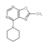 8-methyl-5-(1-piperidyl)-9-oxa-2,4,7-triazabicyclo[4.3.0]nona-1,3,5,7-tetraene结构式