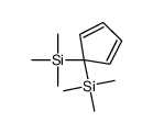 trimethyl-(1-trimethylsilylcyclopenta-2,4-dien-1-yl)silane Structure