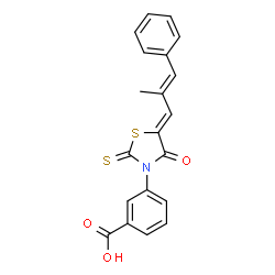 3-[5-(2-methyl-3-phenyl-2-propenylidene)-4-oxo-2-thioxo-1,3-thiazolidin-3-yl]benzoic acid picture