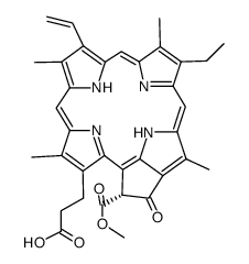 (132R)-132-Methoxycarbonyl-31,32-didehydro-phytoporphyrin Structure