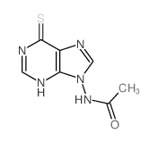 N-(6-sulfanylidene-3H-purin-9-yl)acetamide结构式