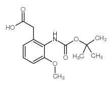 [2-[(tert-butoxycarbonyl)amino]-3-methoxyphenyl]acetic acid Structure