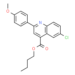 butyl 6-chloro-2-(4-methoxyphenyl)-4-quinolinecarboxylate structure