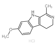 3H-Pyrido[3,4-b]indole,4,9-dihydro-7-methoxy-1-methyl-, hydrochloride (1:1)结构式