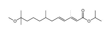 11-METHOXY-3,7-11-TRIMETHYL-2,4-DODECADIENOIC ACID ISOPROPYL ESTER结构式